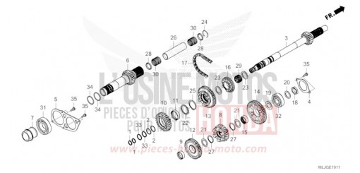 BOITE DE VITESSES (ARBRE SECONDAIRE) (DCT) GL1800DAT de 2026